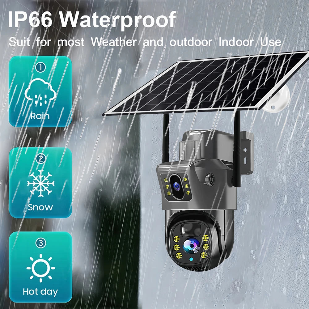 Outdoor 4K 8MP Wireless Solar Camera 4G