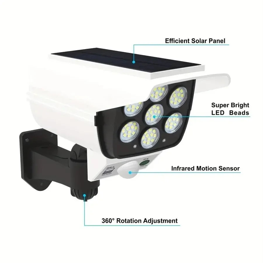 Outdoor Motion Sensor Solar Lights Dummy Camera