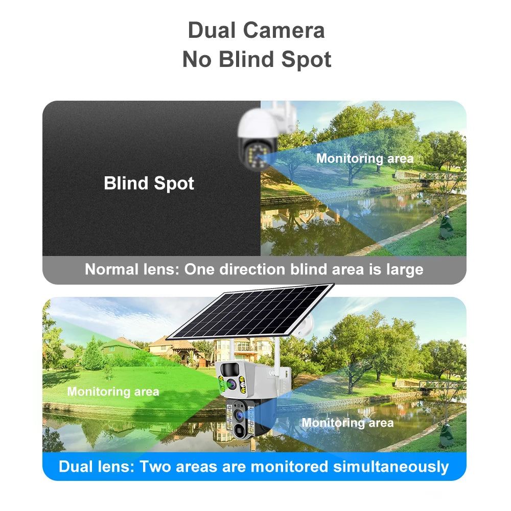 8MP 4K Wireless Solar Camera 4G Sim Wifi IP Camera