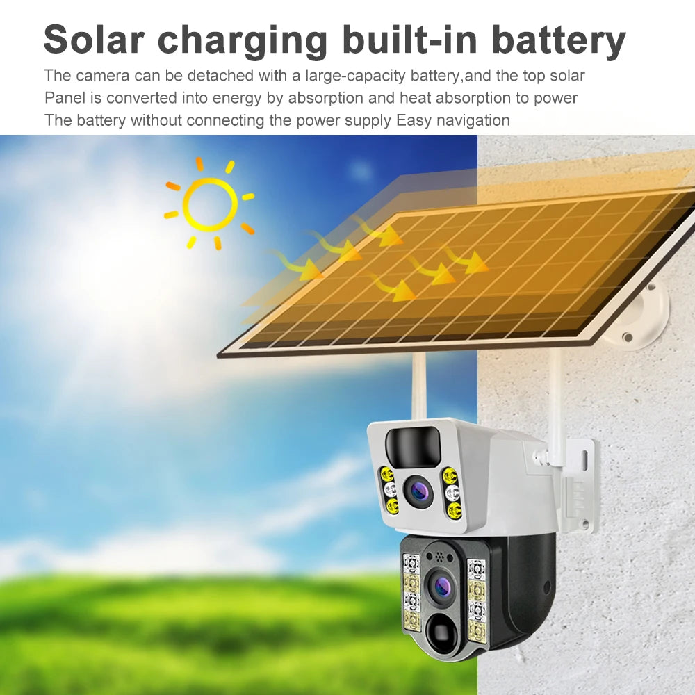 8MP 4K Wireless Solar Camera 4G Sim Wifi IP Camera