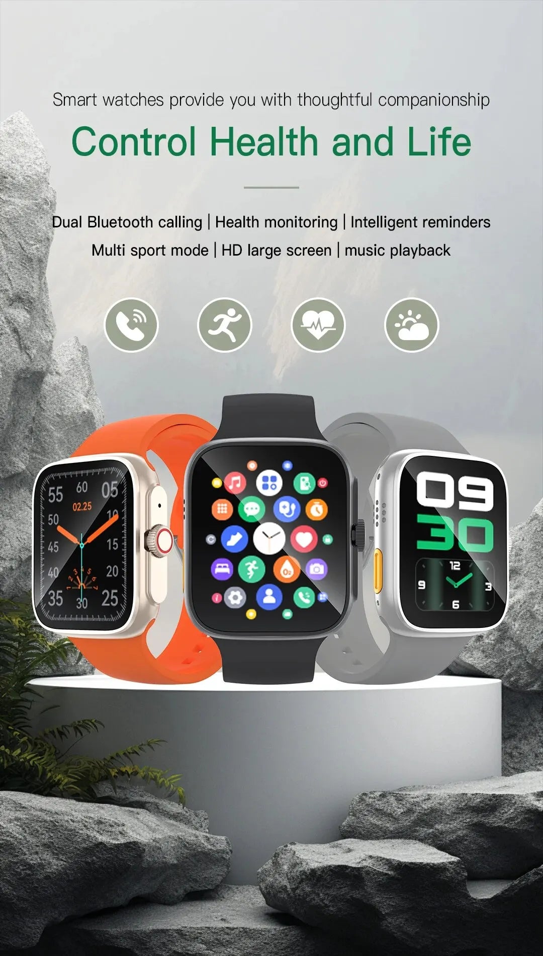 Touch Screen Sport Fitness Man Bluetooth