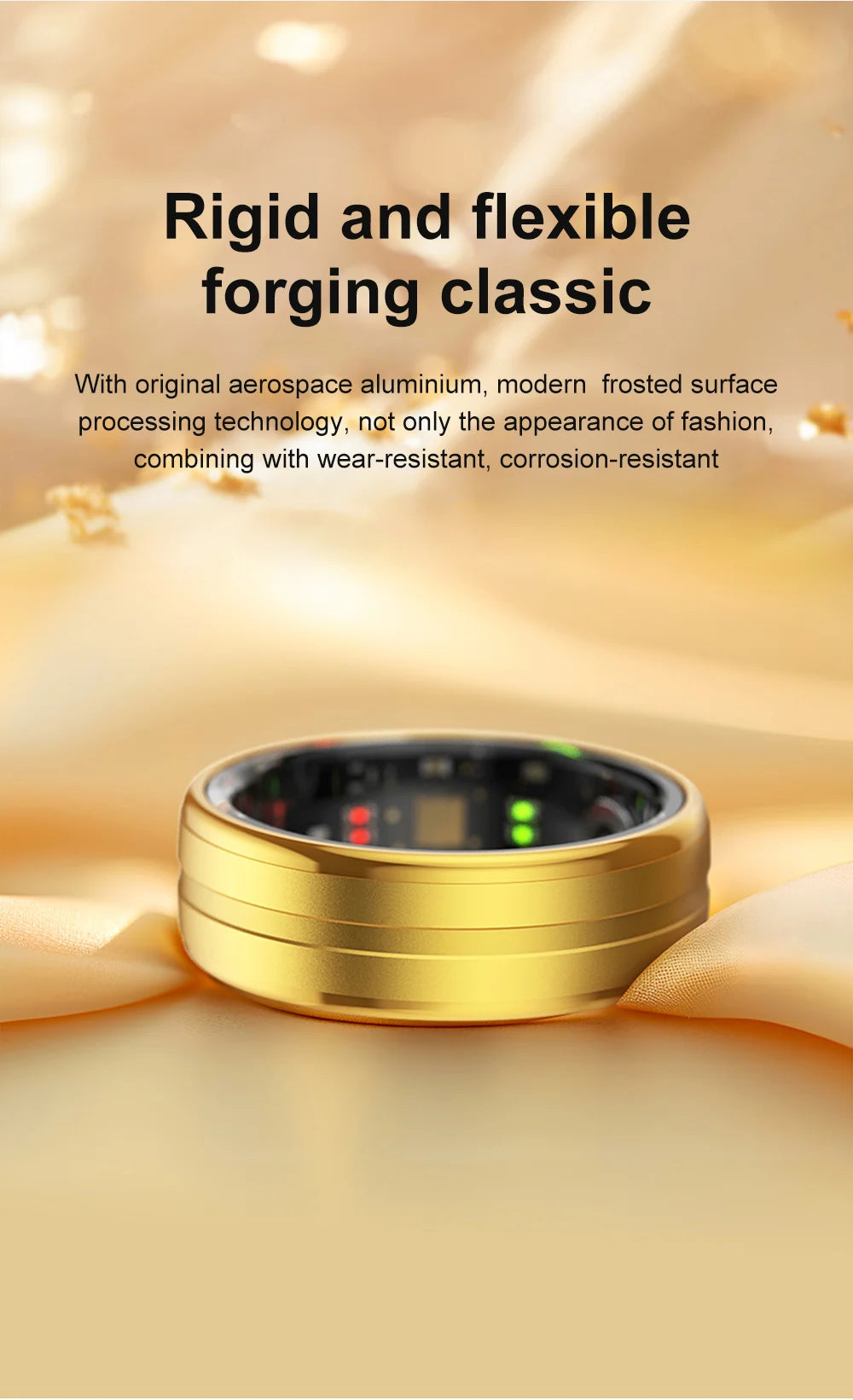 Smart Ring Men Women, Heart Rate and Blood Oxygen Monitor