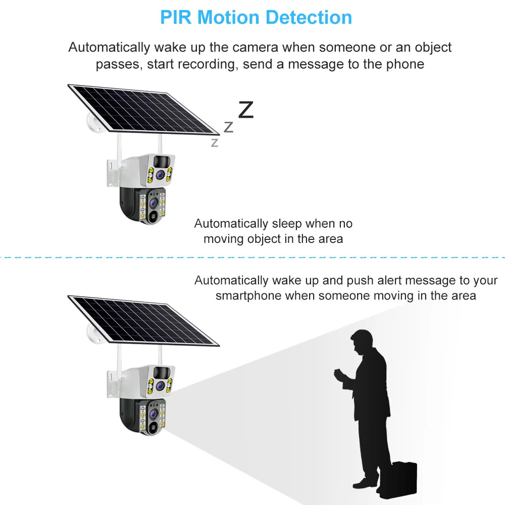 8MP 4K Wireless Solar Camera 4G Sim Wifi IP Camera