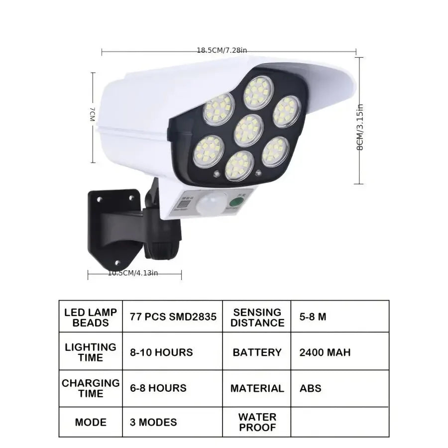 Outdoor Motion Sensor Solar Lights Dummy Camera